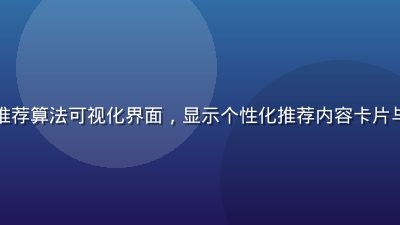 久久在线视频智能推荐算法可视化界面，显示个性化推荐内容卡片与用户行为分析图表