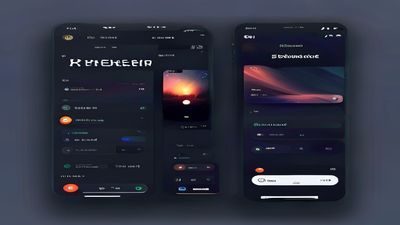 久久在线视频移动端App全新UI设计展示，深色主题界面简洁大气，内容卡片排版美观
